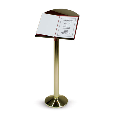 Colonna Ottone con Leggio Plexiglass Cm.50x43 H.140