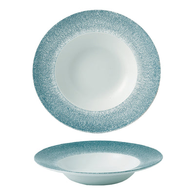 Piatto Pasta Raku Blu con Falda Ø Cm.28 Interno Ø Cm.17,5 - Confezione da 12 Pz.