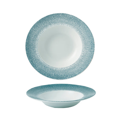 Piatto Pasta Raku Blu con Falda Ø Cm.24 Interno Ø Cm.13,5 - Confezione da 12 Pz.