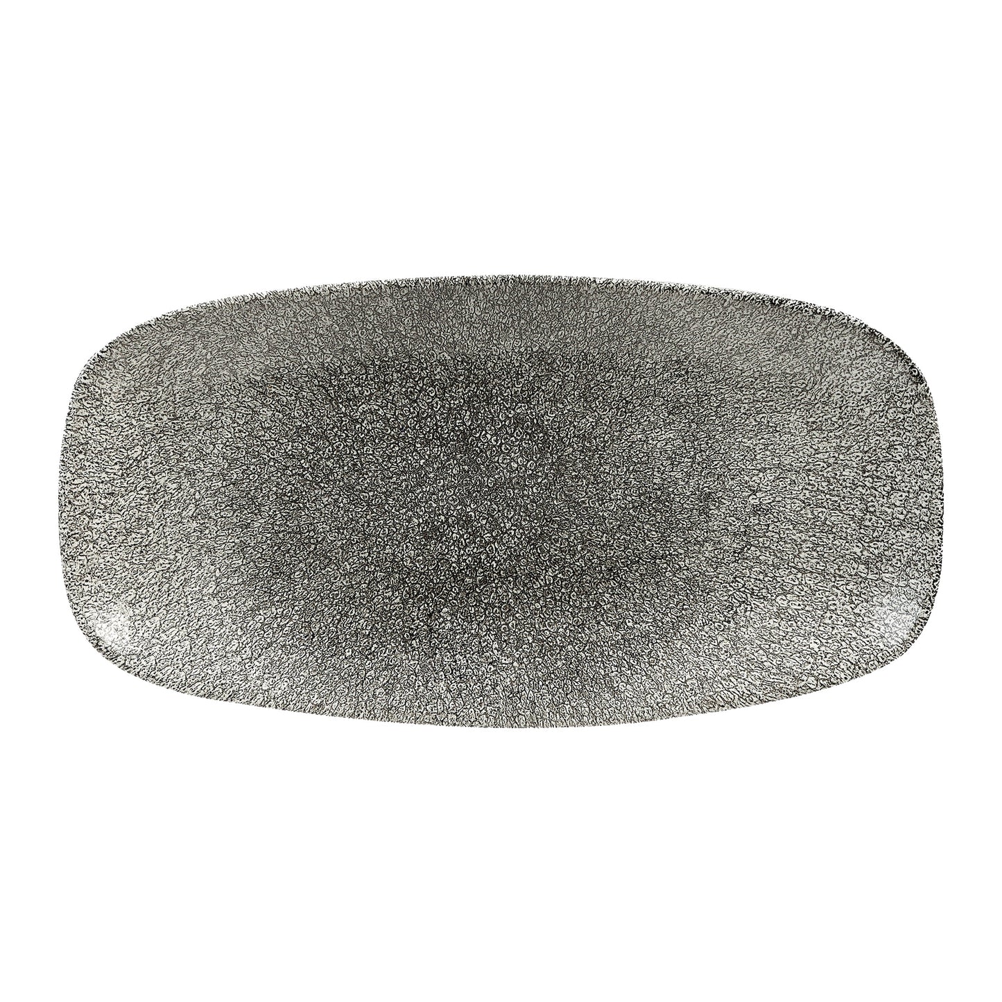 Vassoio Rettangolare Raku Nero Cm.35,5x18,9 - Confezione da 6 Pz.