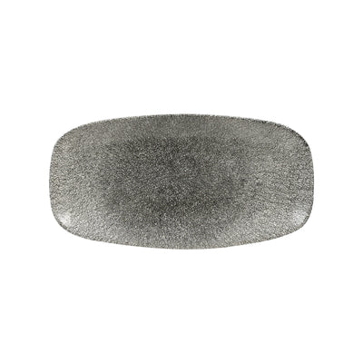 Vassoio Rettangolare Raku Nero Cm.29,8x15,3 - Confezione da 12 Pz.