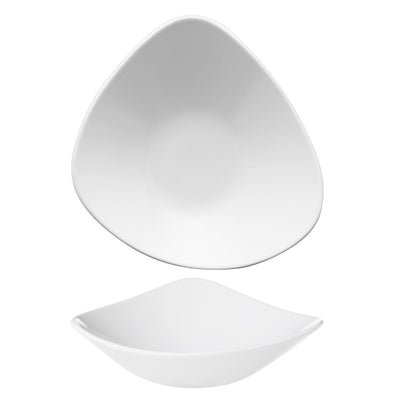 Piatto Fondo Trinagolare Vellum Bianco Cm.23,5 - Confezione da 12 Pz.