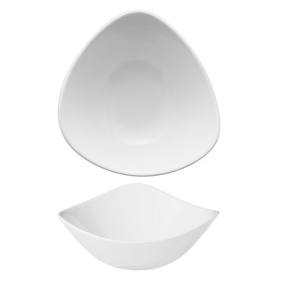 Piatto Fondo Trinagolare Vellum Bianco Cm.18,5 - Confezione da 12 Pz.