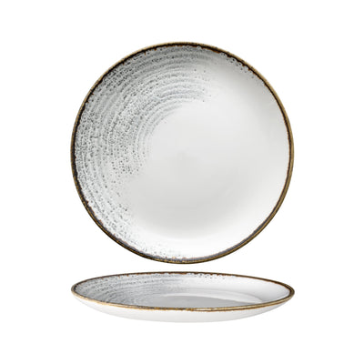 Piatto Frutta Studio Prints Home Spun Accents Grey Ø Cm.21,7 - Confezione da 12 Pz.