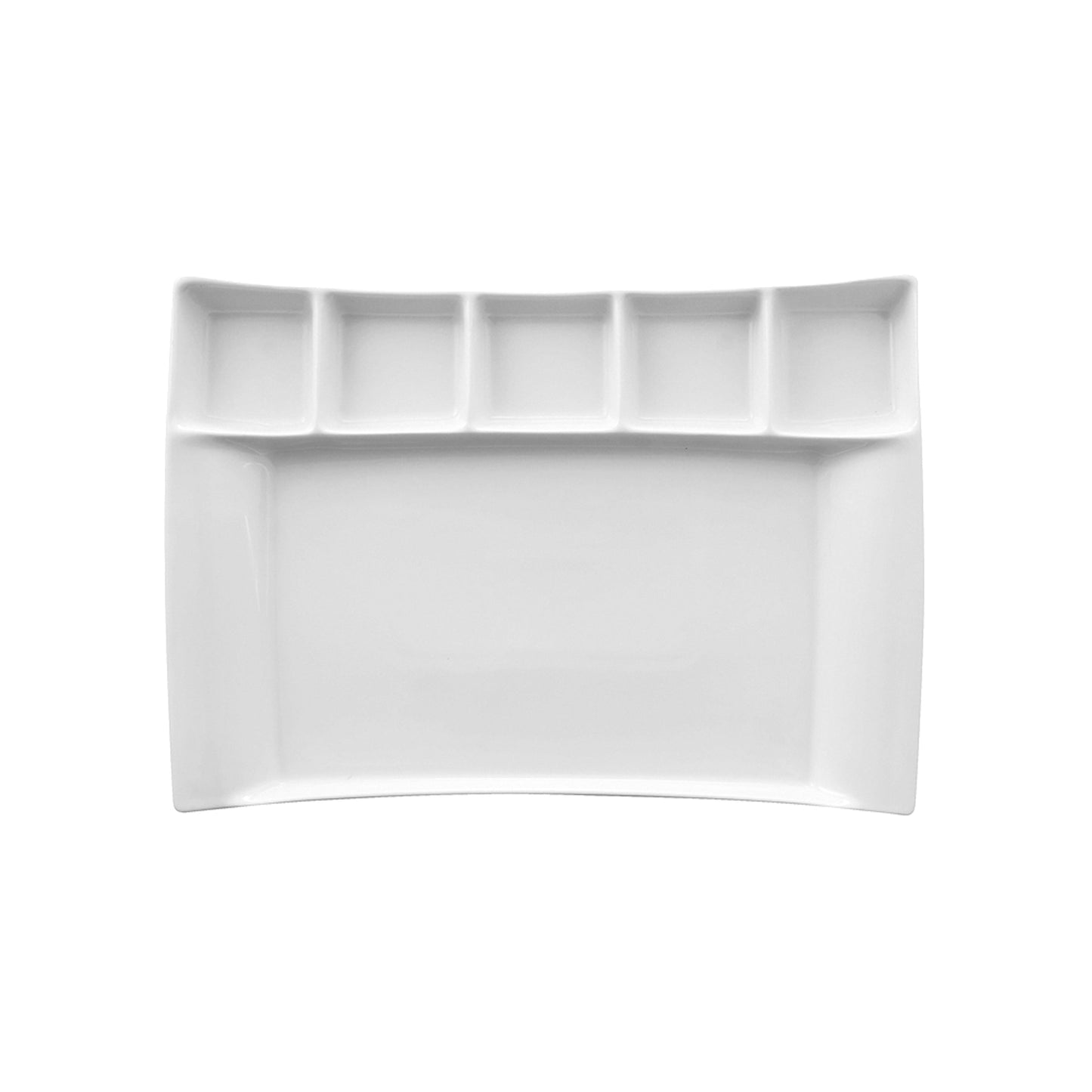 Piatto Piano Milano 5 Scomparti Cm.32x23 - Confezione da 3 Pz.