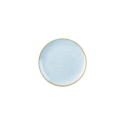 Piatto Frutta Stonecast Azzurro Puntinato Ø Cm.16,5 - Confezione da 12 Pz.