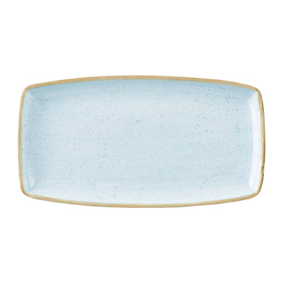 Vassoio Rettangolare Stonecast Azzurro Puntinato Cm.35x18,5 - Confezione da 6 Pz.