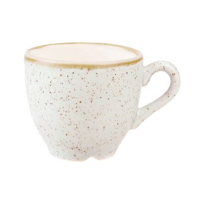 Tazza Caffè Stonecast Bianco Puntinato Cl.10 - Confezione da 12 Pz.