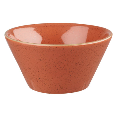 Coppetta Svasata Stonecast Arancio Mattone Puntinato Cm.12,1x6,5 Cl.34 - Confezione da 12 Pz.