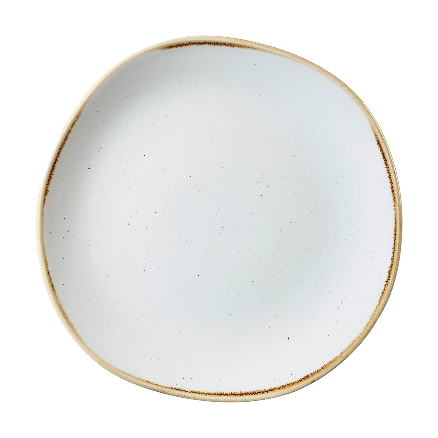 Piatto Frutta Bianco Stonecast Trace Ø Cm.21 - Confezione da 12 Pz.