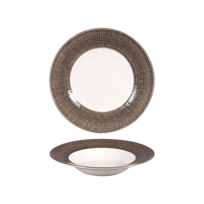 Piatto Pasta Bamboo Rilievo Dusk Ø Cm.28 Interno Ø Cm.17,5 - Confezione da 12 Pz.