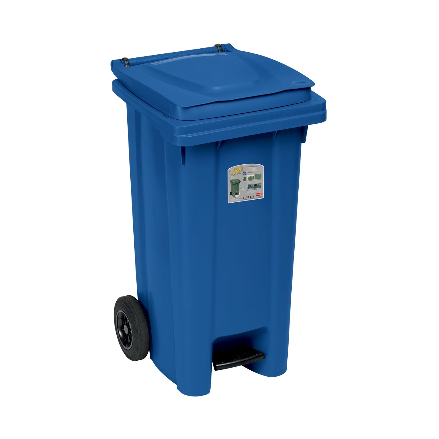 Bidone Carrellato C/P Lt.120 Blu 151836