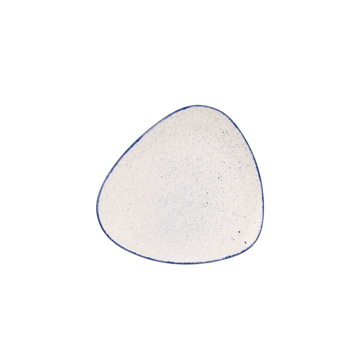 Piatto Trinagolare Hint Indigo Blue Puntinato Cm.26,5 - Confezione da 12 Pz.