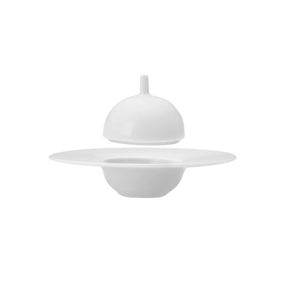 Piatto Fondo Gourmet Saturno Ø Cm.19 Interno Ø Cm.8 - Confezione da 4 Pz.