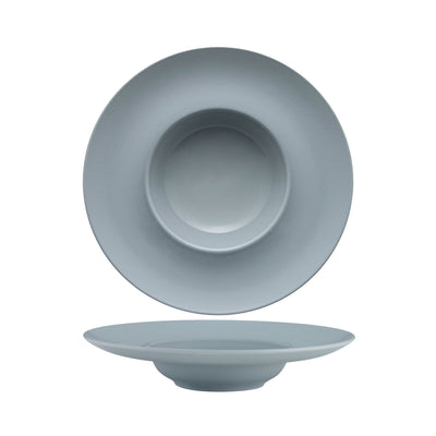 Piatto Pasta Shiny Grey Ø Cm.27 Interno Ø Cm.14 (interno lucido falda opaca) - Confezione da 6 Pz.