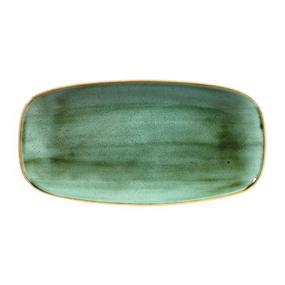 Vassoio Rettangolare Stonecast Samphire Verde Cm.29,8x15,3 - Confezione da 12 Pz.
