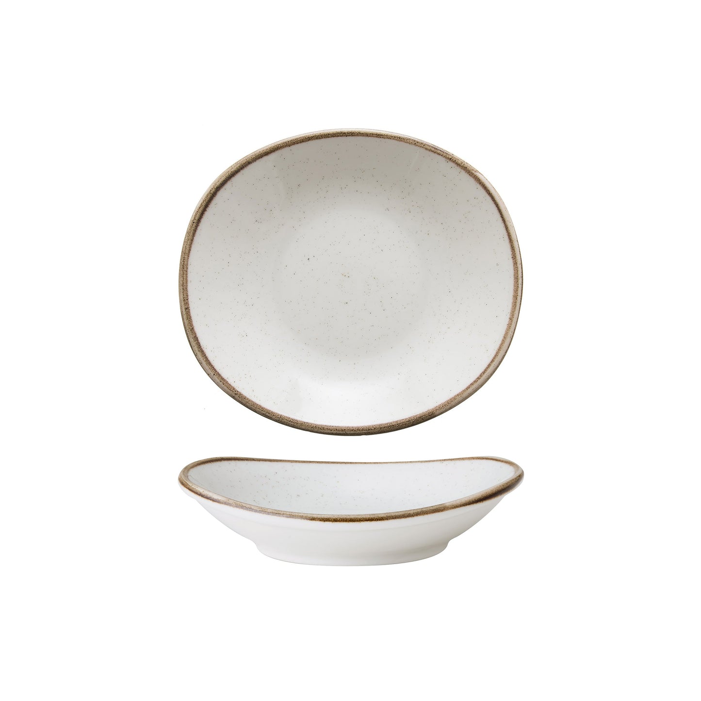 Piatto Fondo Rettangolare Artisan Beige Cm.20,4x1,8 - Confezione da 24 Pz.