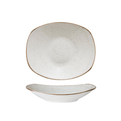 Piatto Fondo Rettangolare Artisan Beige Cm.28x24,5 - Confezione da 12 Pz.