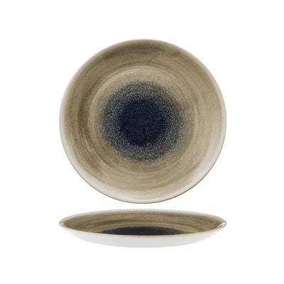 Piatto Frutta Stonecast Aqueous Marrone Ø Cm.21,7 - Confezione da 12 Pz.