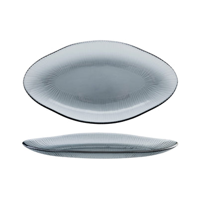 Vassoio Ovale Bamboo Glass Dusk Cm.29,5x16,2 - Confezione da 6 Pz.