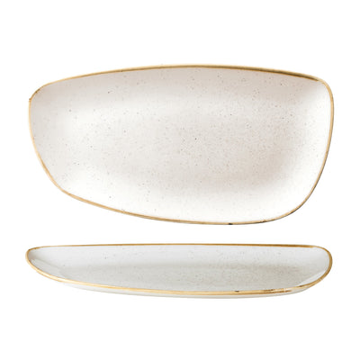 Vassoio Geo Stonecast Bianco Puntinato Cm.35x18,5 - Confezione da 6 Pz.