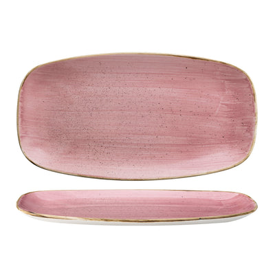 Vassoio Rettangolare Stonecast Rosa Puntinato Cm.35,5x18,9 - Confezione da 6 Pz.