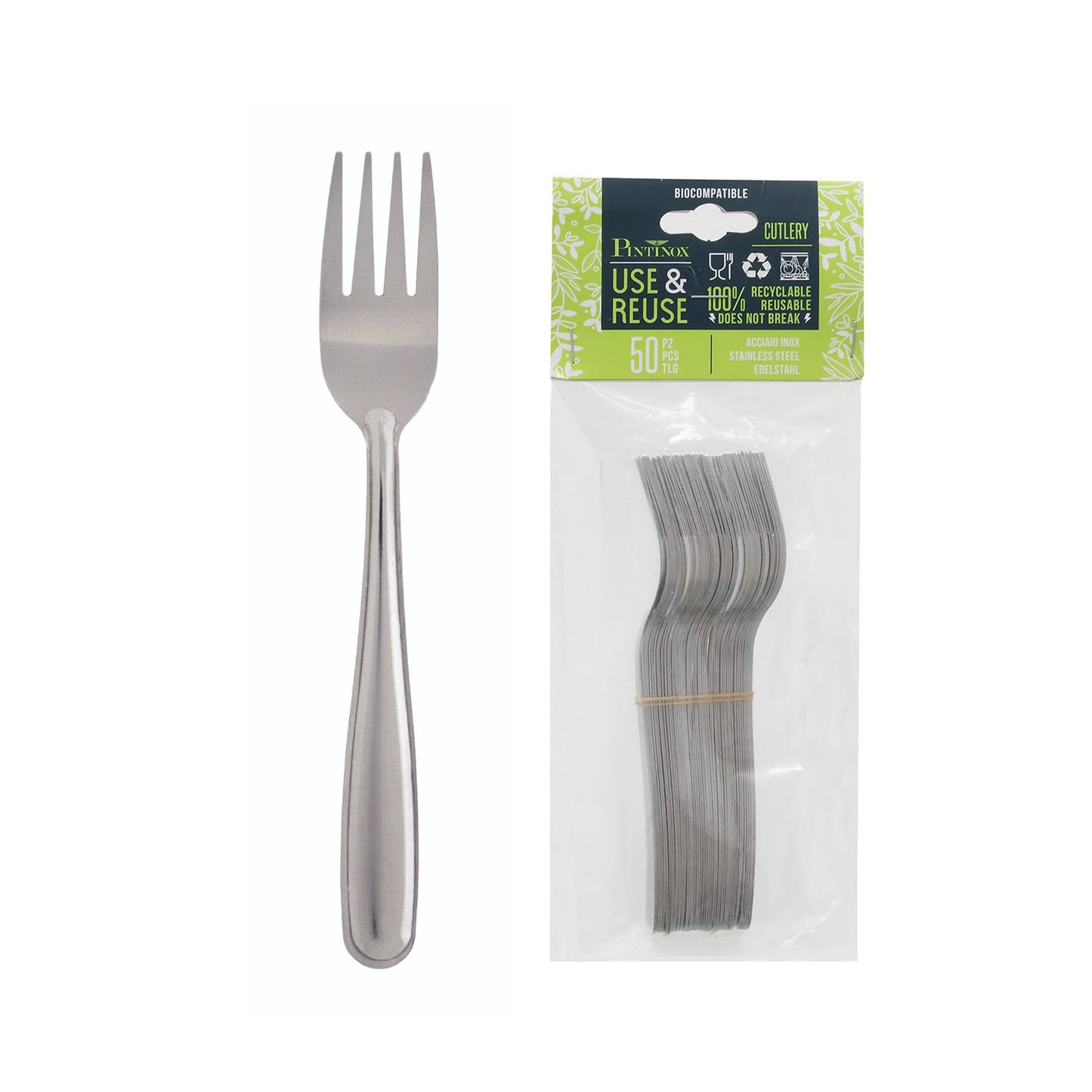 Conf.50 Pz Use&Reuse Forchetta Tavola