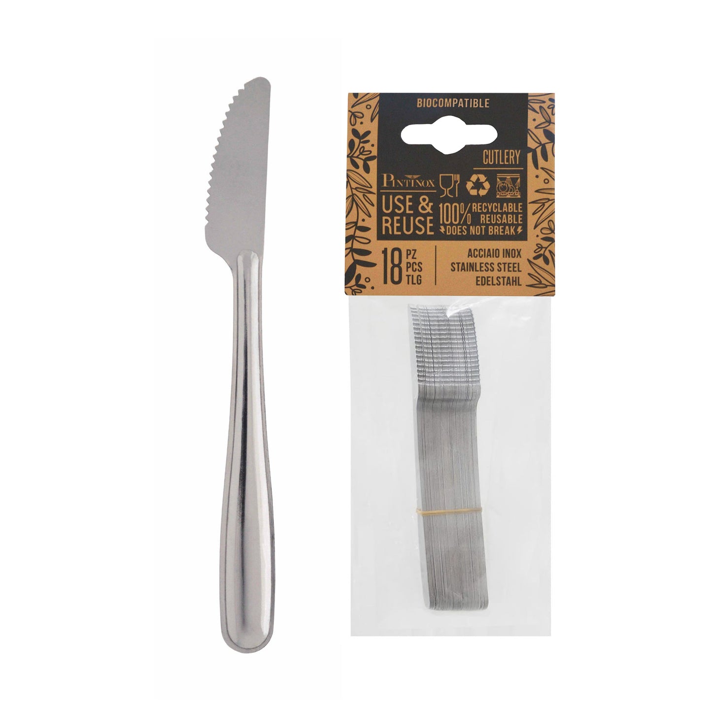 Conf.18 Pz Use&Reuse Coltello Tavola