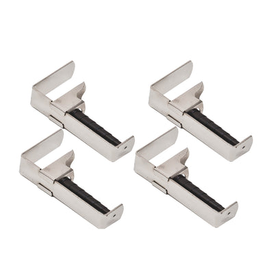 Fermatovaglie a molla inox nichelato - Confezione da 4 Pz.