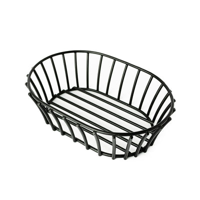 Cestino Pane Filo Inox Nero Oval.20X14 158450