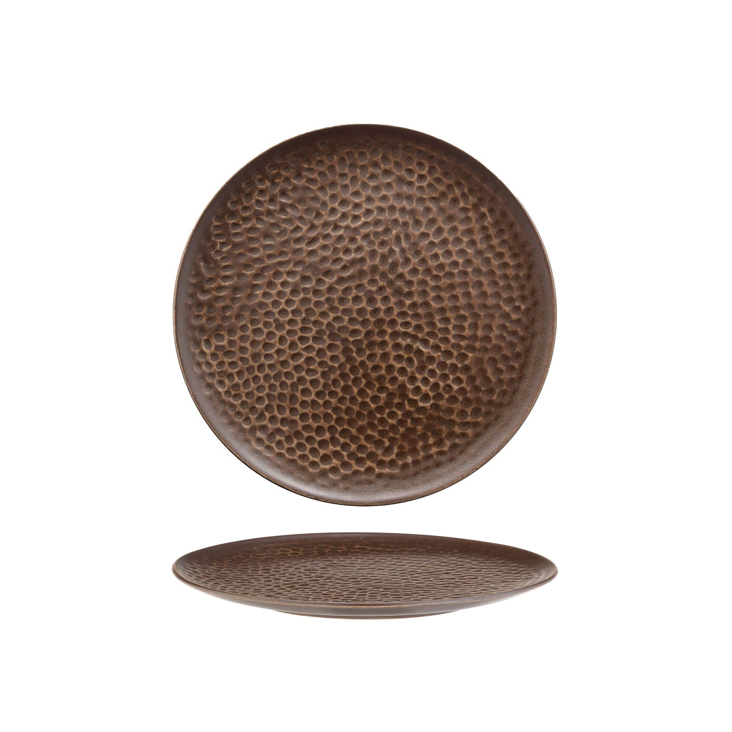 Piatto Pane Brass Hammered Rame Ø Cm.15,5 - Confezione da 4 Pz.