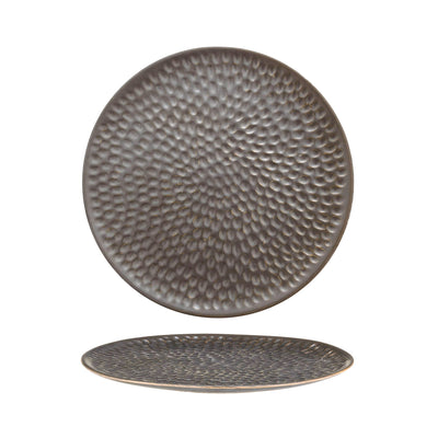 Piatto Frutta Brass Hammered Rame Ø Cm.20 - Confezione da 4 Pz.