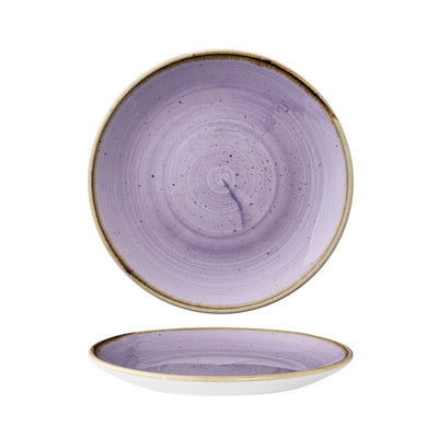 Piatto Frutta Stonecast Lavanda Puntinato Ø Cm.21,7 - Confezione da 12 Pz.