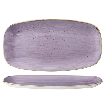 Vassoio Rettangolare Stonecast Lavanda Puntinato Cm.35,5x18,9 - Confezione da 6 Pz.