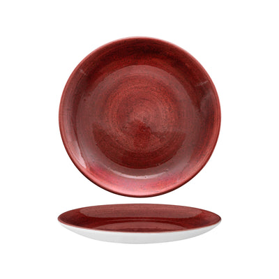 Piatto Pane Stonecast Patina Rosso Ruggine Ø Cm.16,5 - Confezione da 12 Pz.