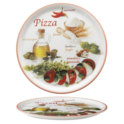 Piatto Pizza Foods Rosso Ø Cm.33 - Confezione da 6 Pz.