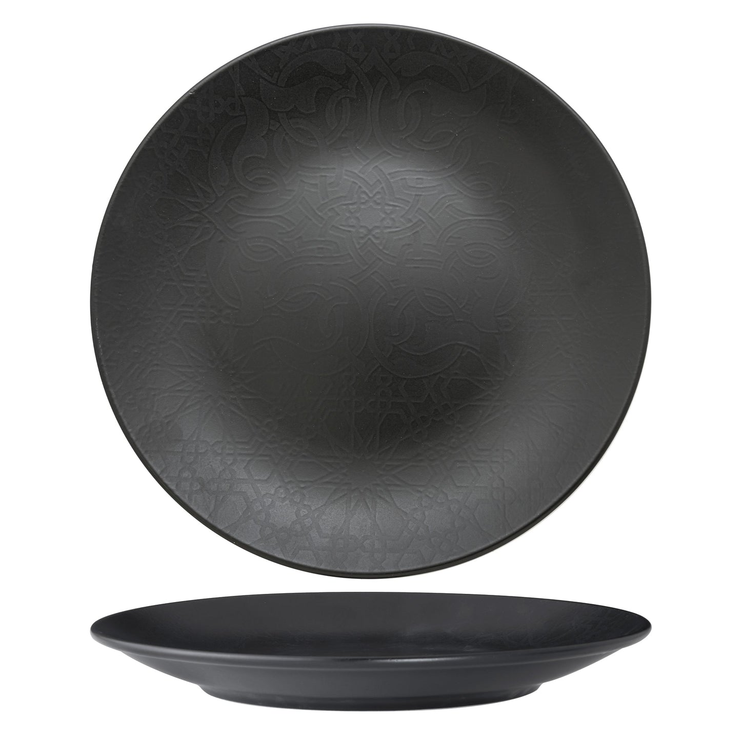 Piatto Piano Black Matt Ø Cm.30 - Confezione da 6 Pz.