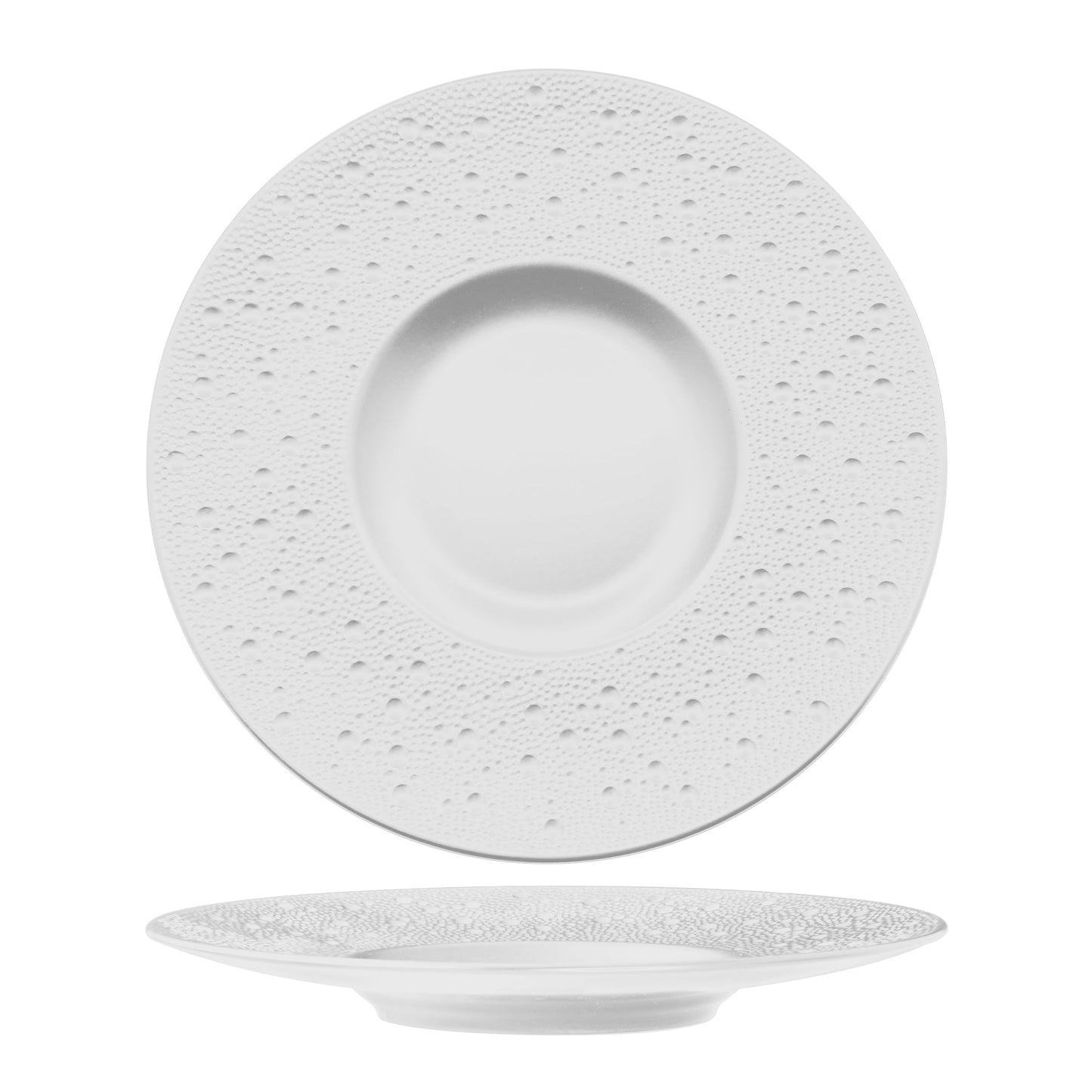 Piatto Piano Gourmet Moon Bianco Ø Cm.32 - Confezione da 6 Pz.
