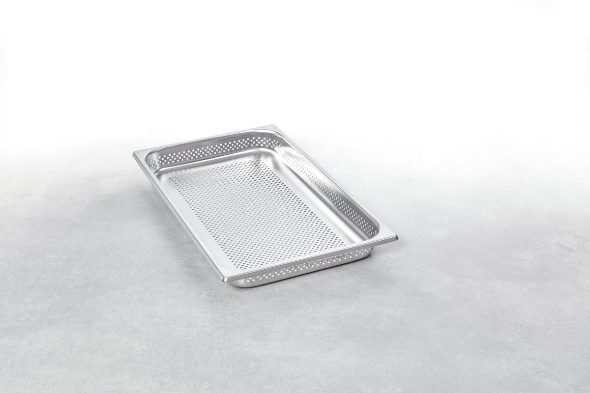 Contenitore in acciaio inox forato 1/1 GN, H5,5 profondità.