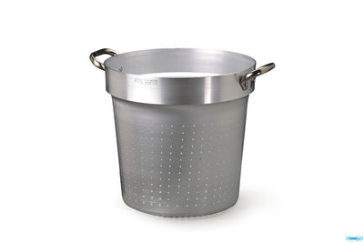 Colapasta Cilindrico 3 Mm Cm 32 H 31 Con Due Maniglie Fisse Inox, Si Inserisce Nelle Pentole Alte