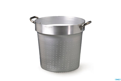 Colapasta Cilindrico 3 Mm Cm 24 H 25 Con Due Maniglie Fisse Inox, Si Inserisce Nelle Pentole Alte