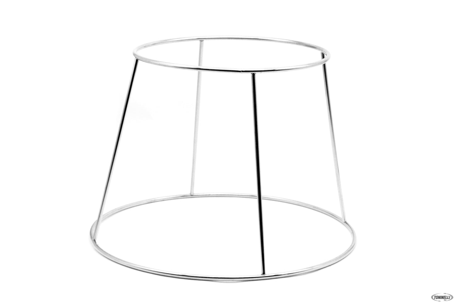 Supporto Piatto Frutti Di Mare Alto In Acciaio Cromato Diametro Cm 19-28 H 20