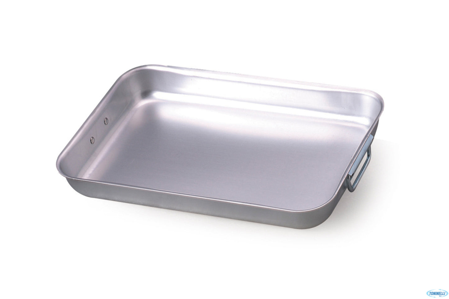 Rostiera Rettangolare 3 Mm Angoli Tondi Mezzo Peso Con Maniglie Inox 50X33 H 9