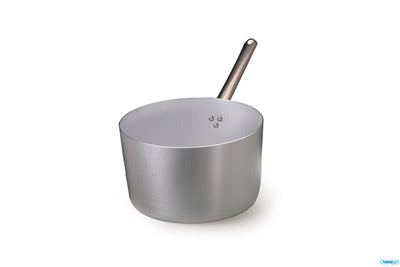 Casseruola Alluminio Alta Con Manico Tubolare Inox Cm 24 H 13 Lt 5,6