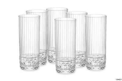 America '20S Confezione Da 6 Bicchieri Per Long Drink Cl.40 H.15,8 Diametro Cm 6,8 122150
