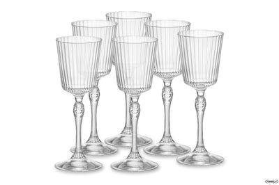 America '20S Confezione 6 Calici Cordial Cl 8 H Cm 15 Diametro 5,6 122146