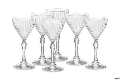 America '20S Confezione 6 Calici Nick E Nora Cl 14 H Cm 15,8 Diametro 7,6 122145