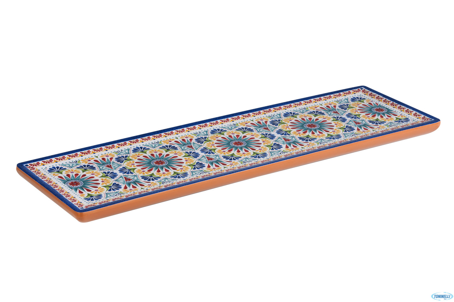 Arabesque-Vassoio Decorato In Melamina Gn 2.4 Cm 53X16,2 H.2 Con Piedini Antiscivolo 84683