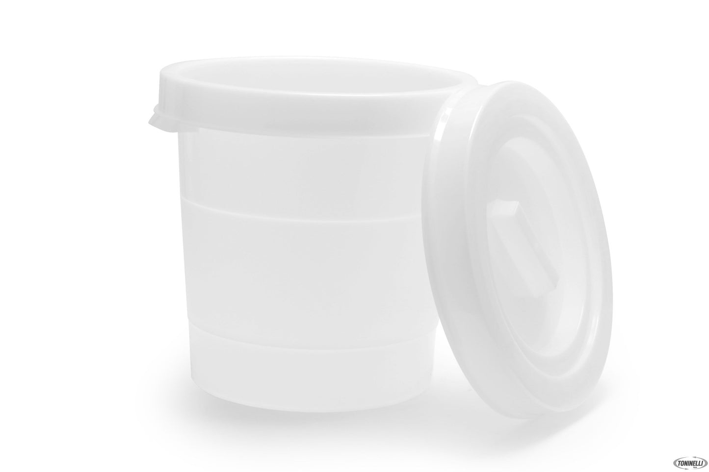 Araven-Secchio Con Coperchio Cm 40 Lt.30 Bianco