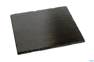 Set 4 Sottobicchieri In Ardesia Naturale Cm 10X10 Spessore 4-7 Mm Con Piedini Antiscivolo 00997